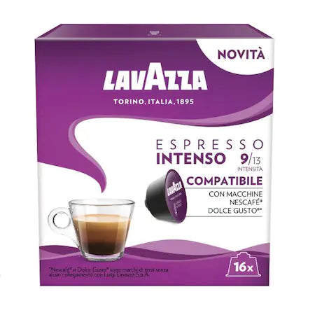 Capsule de cafea Lavazza "Espresso Intenso", compatibile Dolce Gussto 16x8g