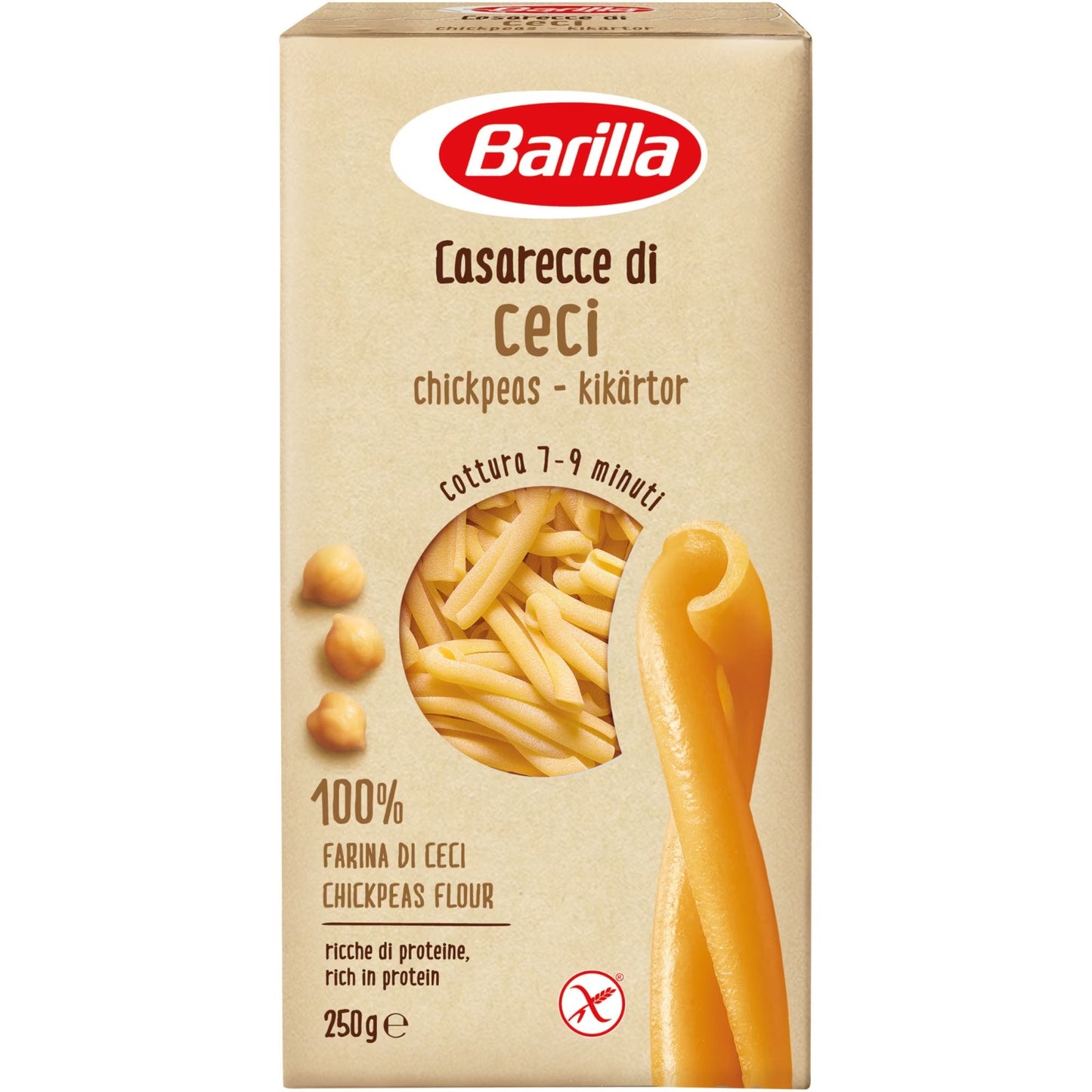 Paste scurte din naut casarecce Barilla, 250g