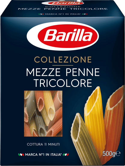 Barilla "Mezze Penne Tricolore" 500gr