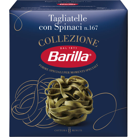 Paste Barilla cu Spanac Collezione, Tagliatelle con Spinaci No 167, 500 g