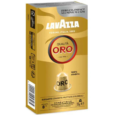 Capsule de cafea Lavazza "Qualità Oro", compatibile Nespresso,aluminiu 10x5,7g