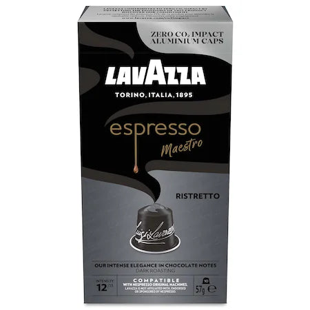 Capsule de cafea Lavazza "Ristretto" ,compatibile Nespresso,aluminiu 10x5,7g