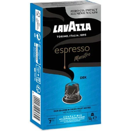 CAFEA CAPSULE LAVAZZA DECAFFEINATO,compatibile Nespresso,aluminiu 10x5,7g