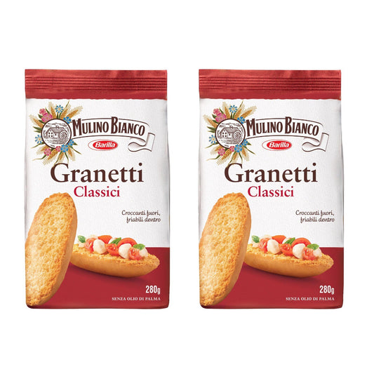 Pachet duo: 2 x Paine prajita Mulino Bianco Granetti Classici, 280g