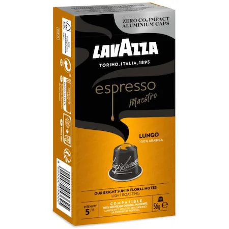 CAFEA CAPSULE LAVAZZA LUNGO,compatibile Nespresso,aluminiu 10x5,7g
