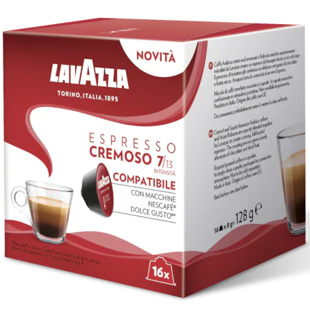 Capsule de cafea Lavazza "Espresso Cremoso", compatibile Dolce Gusto 16x8g