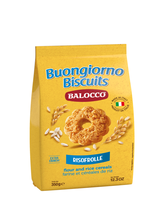 Biscuiti cu faina si cereale crocante de orez Risofrolle Balocco , 350 g