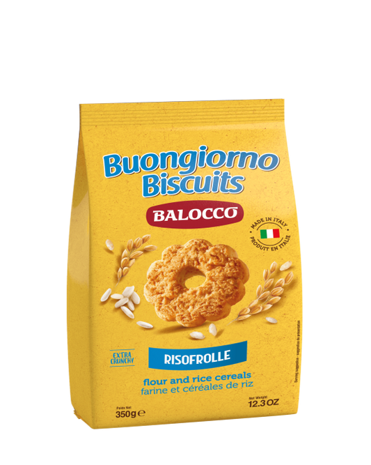 Biscuiti cu faina si cereale crocante de orez Risofrolle Balocco , 350 g